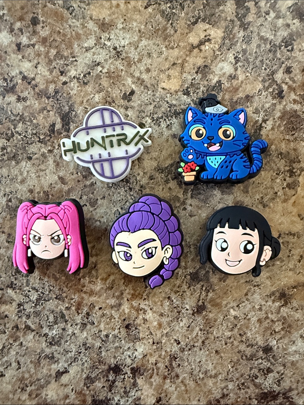 CROCS Jibbitz Character Pins Assortment in Blue, Purple, Pink, Black, White